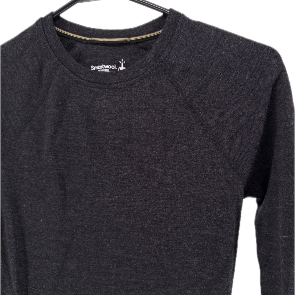 Smartwool Womens XS Merino 250 Thermal Base Layer Crew Charcoal Gray Gorpcore